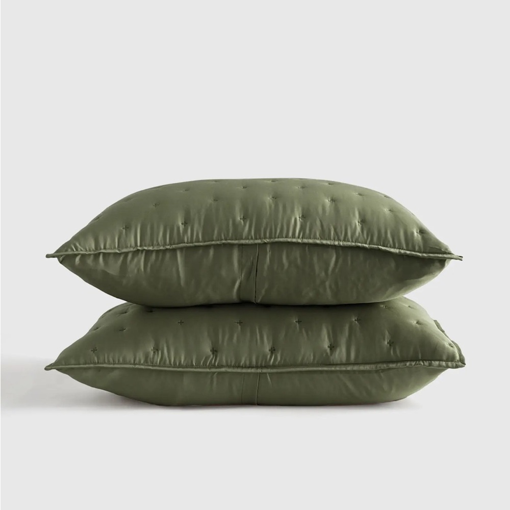 Quince King Pillow Cover Set Green